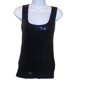 Black Sequined Tank top Medium